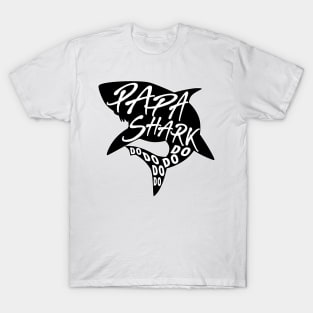 Papa Shark (Baby Shark) - Minimal Lyrics Shirt T-Shirt